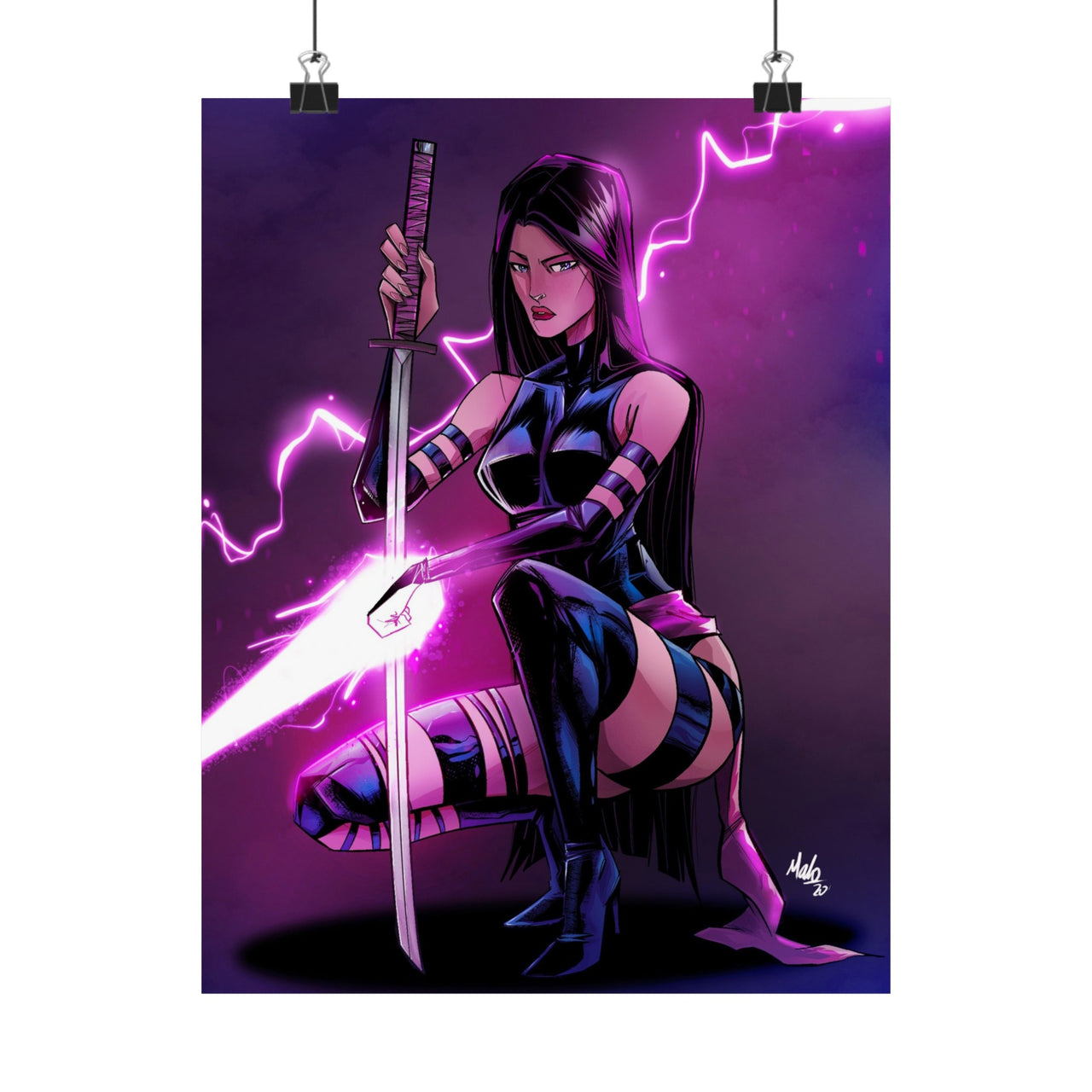 Unsigned - Psylocke Premium Matte vertical poster | X-Men | Original Artwork | Marvel