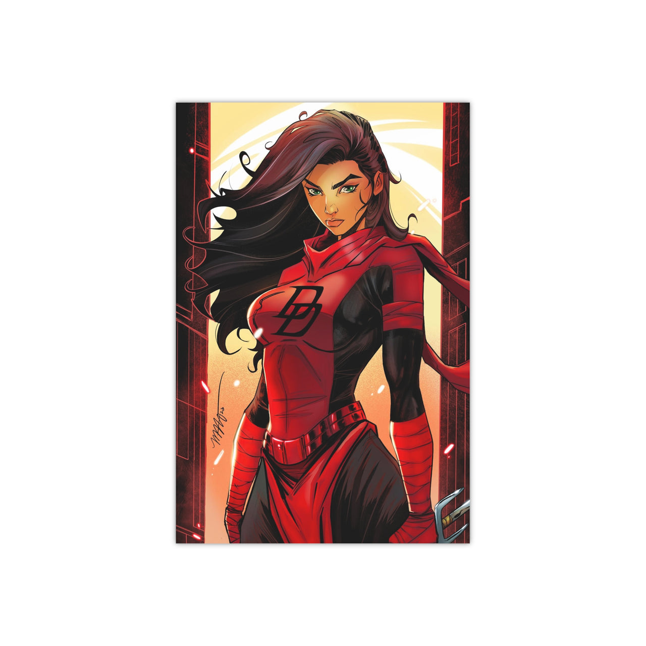Unsinged - Elektra | Daredevil | Art of Malo | Satin Posters (300gsm)