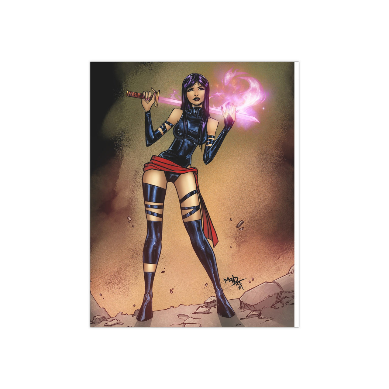 Unsigned - Psylocke | X-Men | Art of Malo Satin Posters (300gsm)