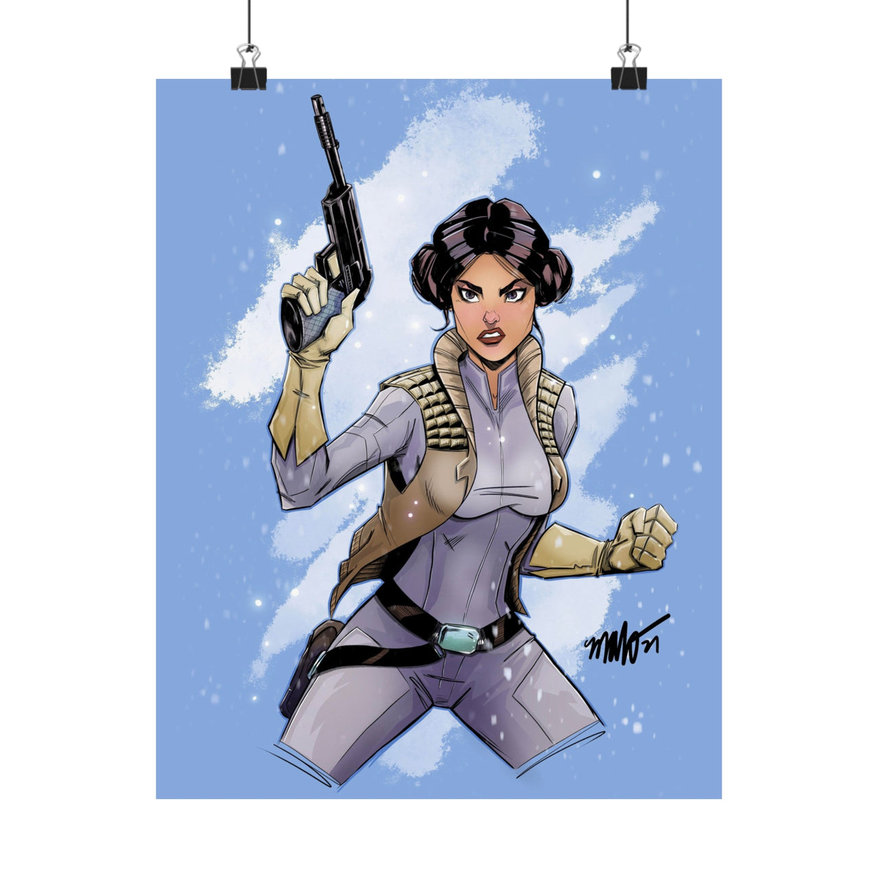 Unsigned - Princess Leia Premium Matte PRINT | Original Art | Art of Malo | Star Wars