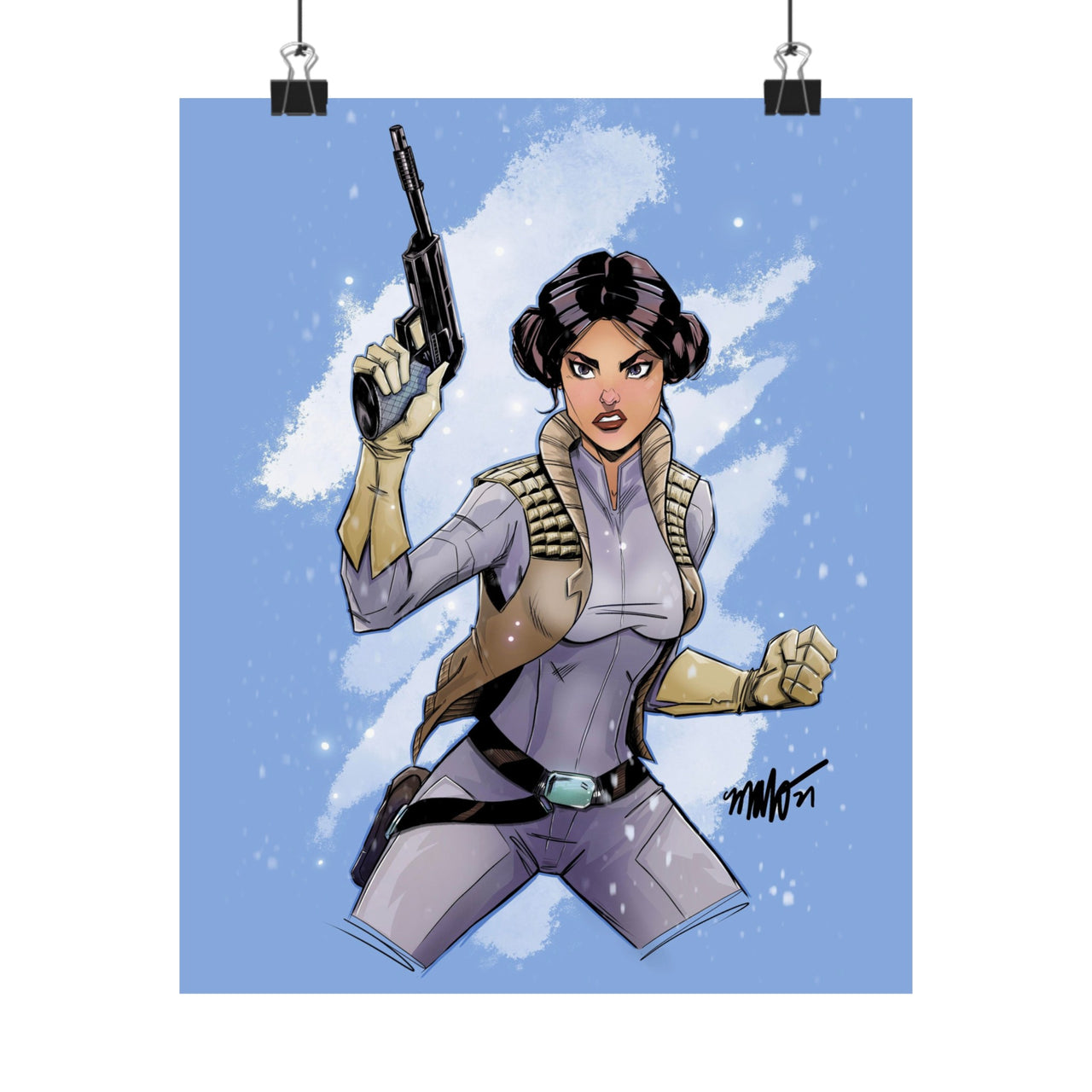 Unsigned - Princess Leia Premium Matte PRINT | Original Art | Art of Malo | Star Wars