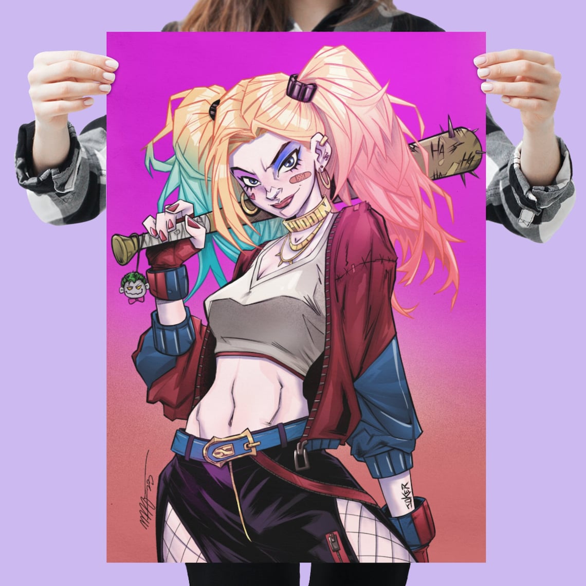 Harley Quinn Satin Posters (300gsm) | Art of MALO | DC Comics | Unsigned