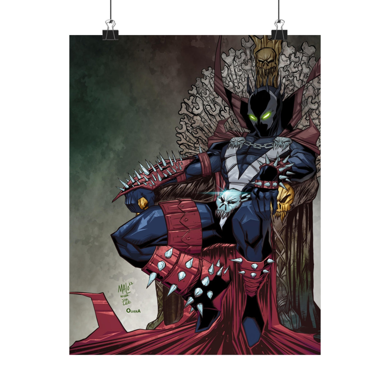 Unsigned - Spawn Print | King Spawn | Art Print | Virgin Cover | Art of Malo | Premium Matte vertical posters