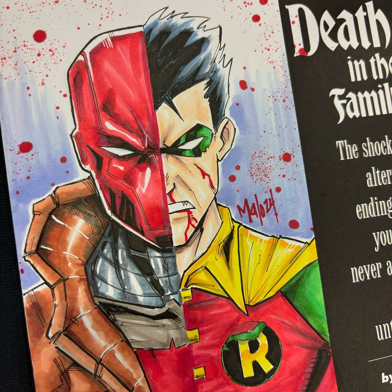 Jason Todd | Robin | Red Hood | Sketch Cover| Original Art | Art of Malo