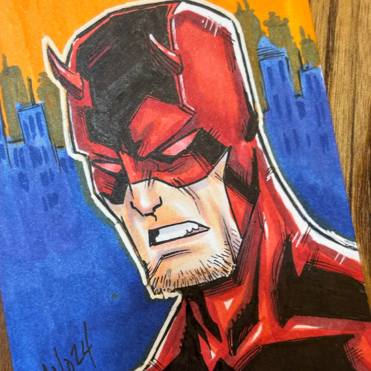 Daredevil Sketch Card | 2.5 x 3.5 | Original Art | Art of Malo