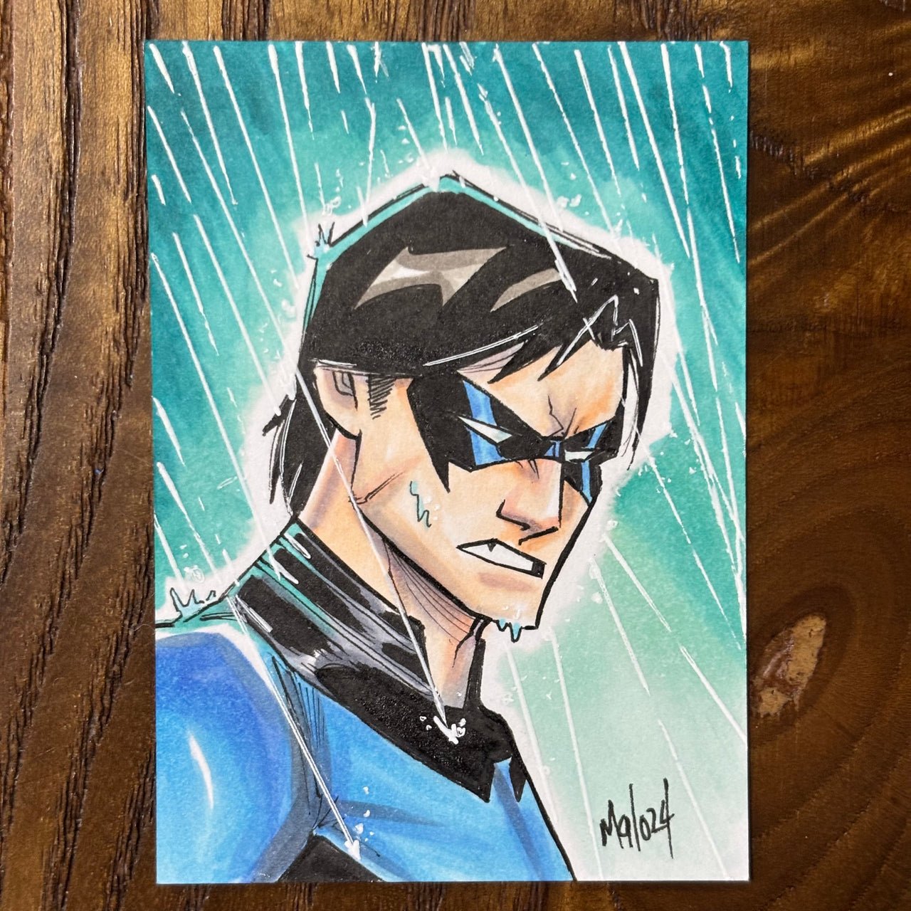 Nightwing Sketch Card | 2.5 x 3.5 | Original Art | Art of Malo