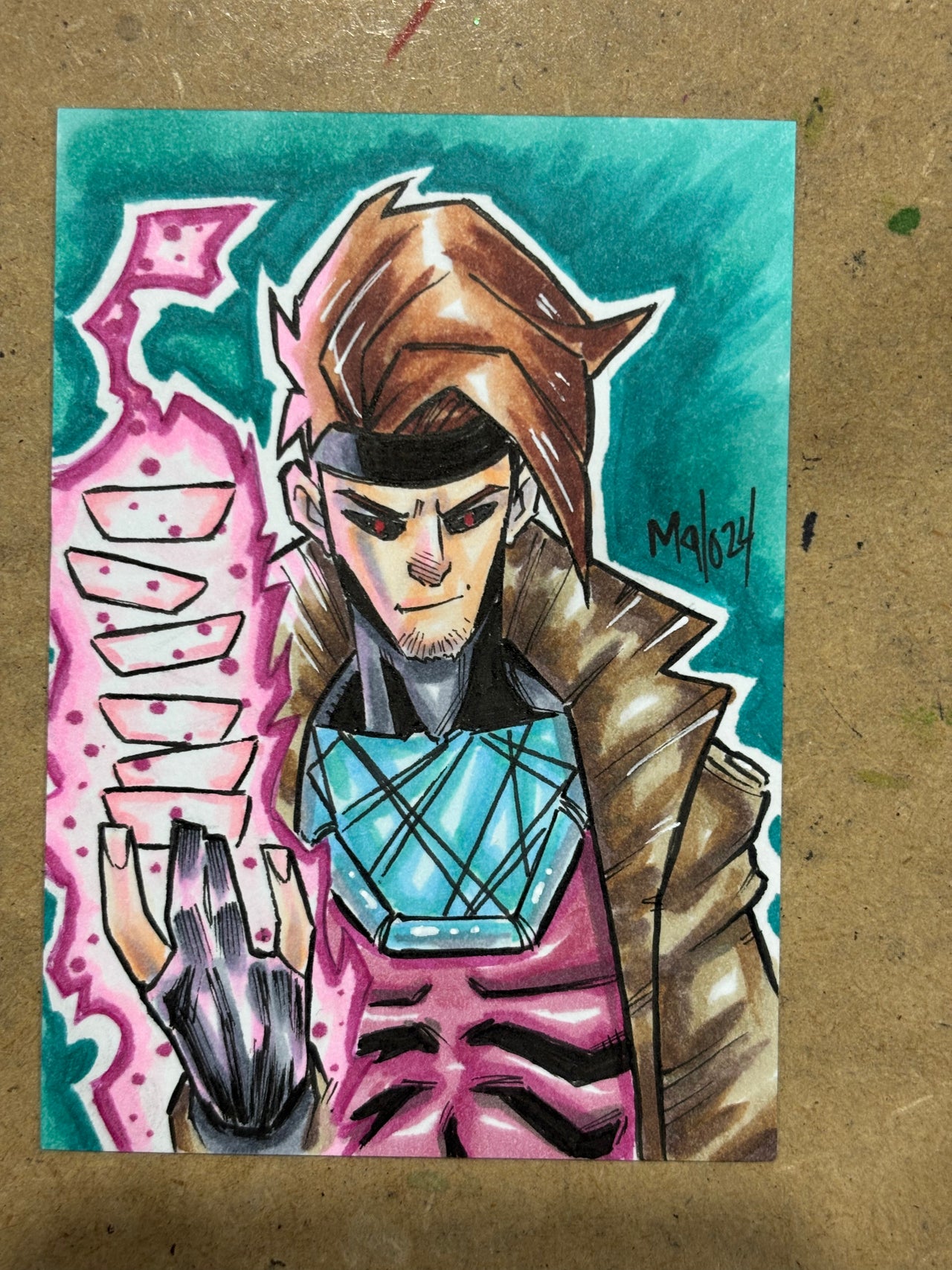 Gambit Sketch Card | 2.5 x 3.5 | Original Art | Art of Malo