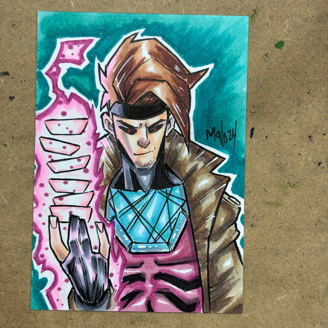 Gambit Sketch Card | 2.5 x 3.5 | Original Art | Art of Malo