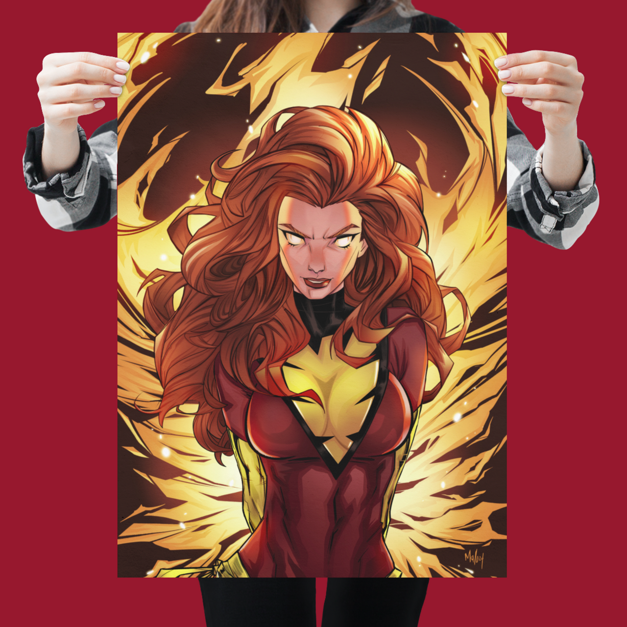 Dark Phoenix / Jean Grey Satin Posters (300gsm) | Art of Malo *Unsigned