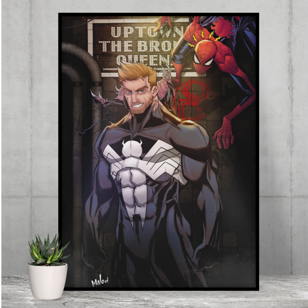 Venom / Eddie Brock & Spider-Man Satin Posters (300gsm) | Unsigned | ArtofMalo