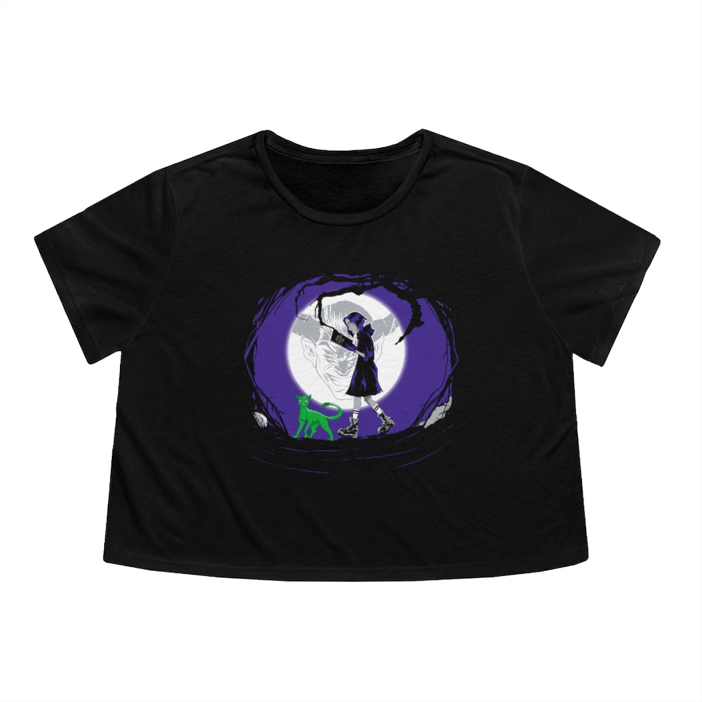 Raven & Beast Boy Women's Flowy Cropped Tee