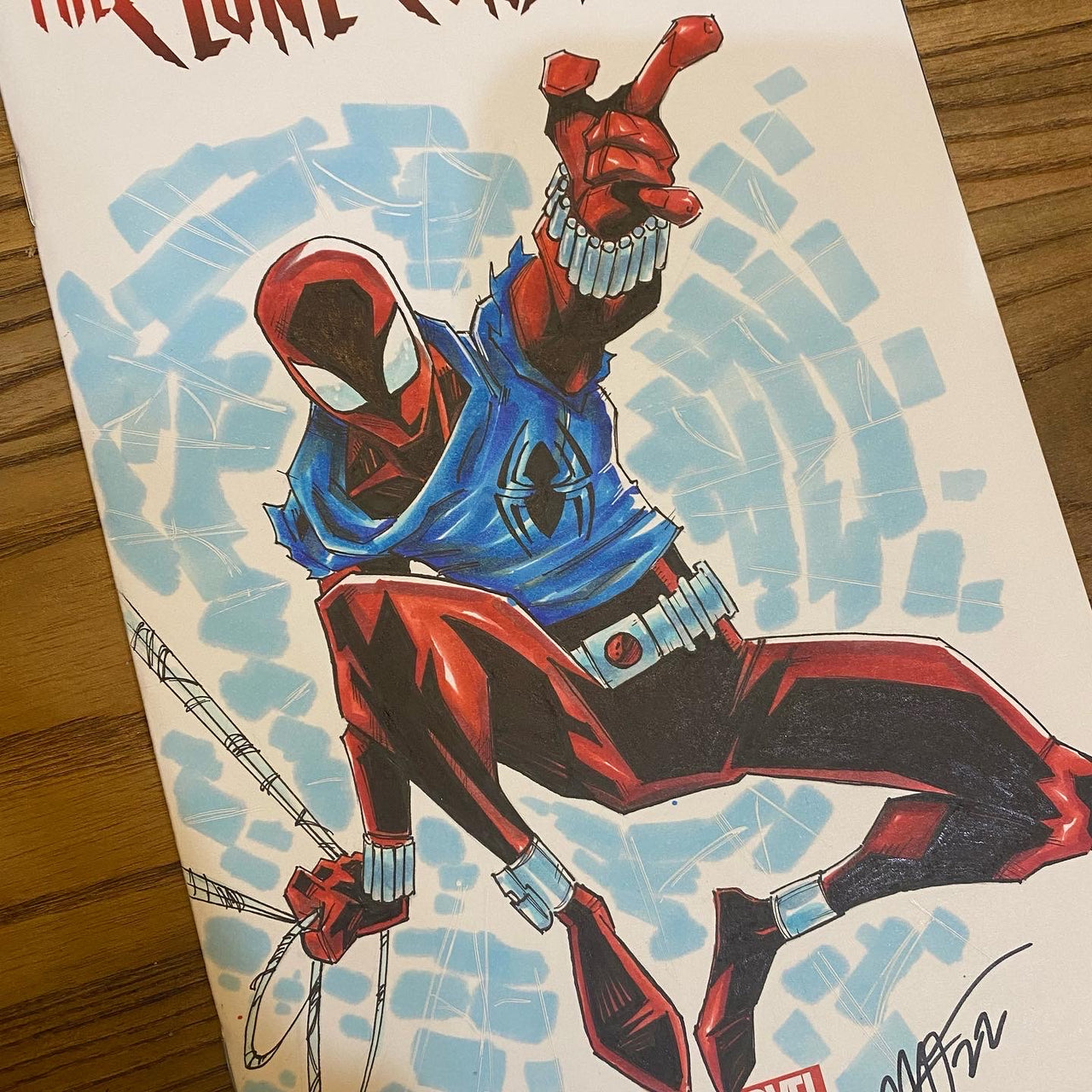 Scarlet Spider on The Clone Conspiracy #1 Sketch Cover