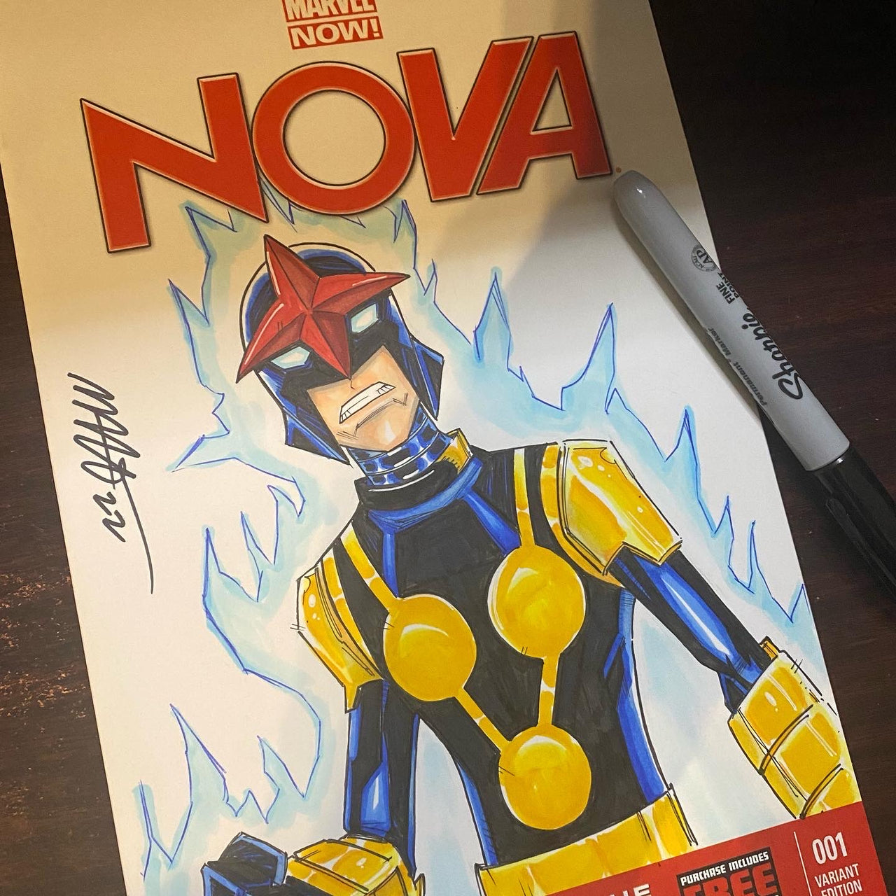 Nova on Nova 001 #1 Sketch Cover