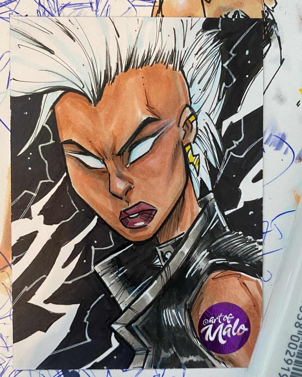 Storm on 2.5 x 3.5 sketch card