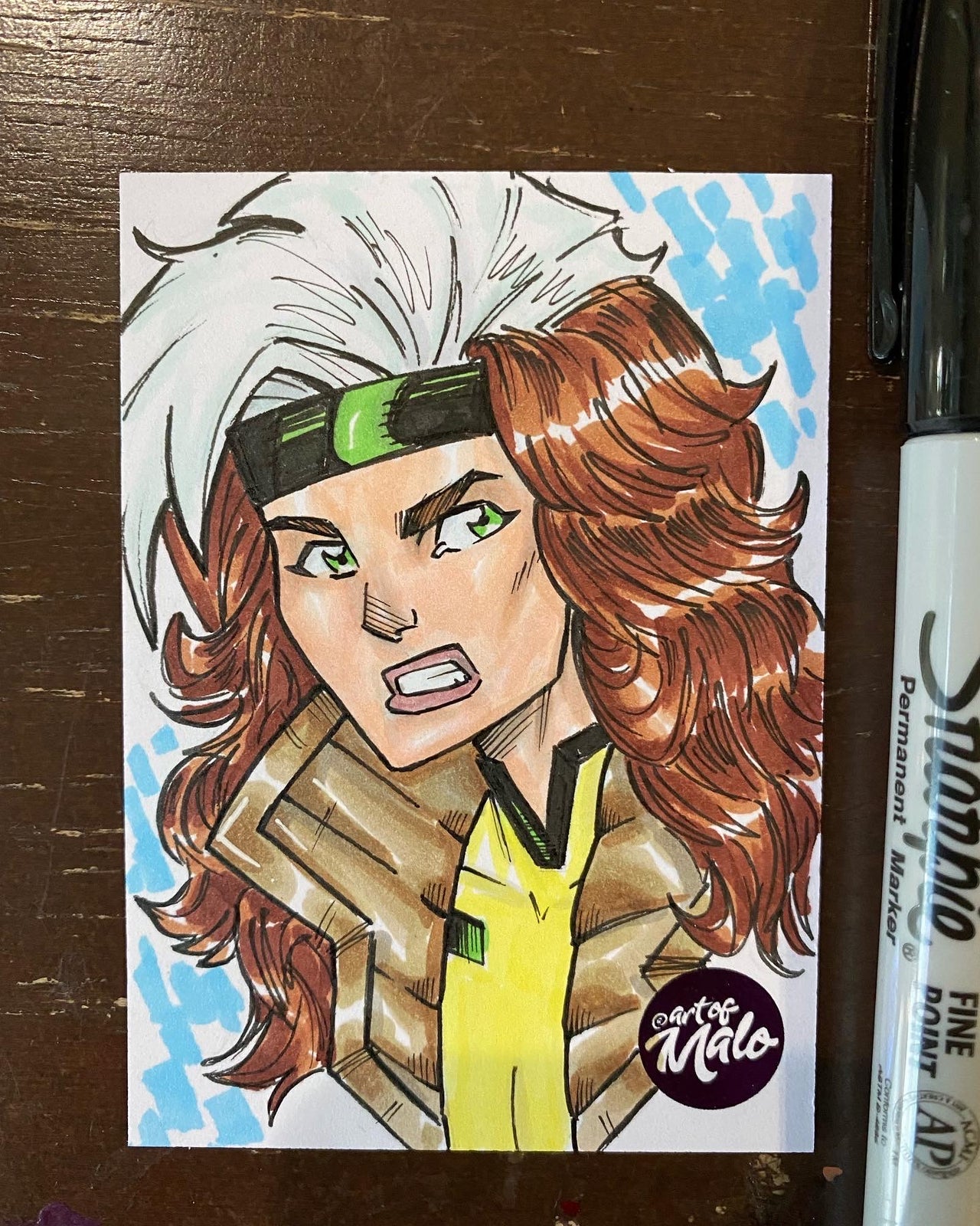 Rogue on 2.5 x 3.5 sketch card