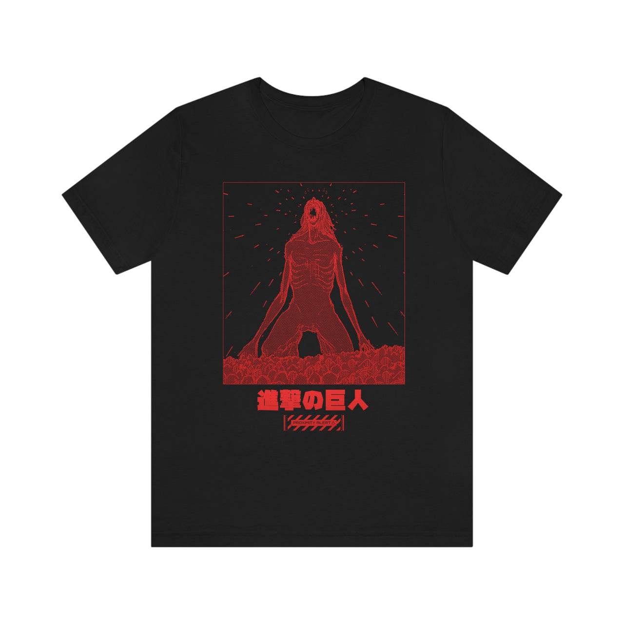 Attack on Titan Tee | Proximity Alert Design | Anime Tee | Manga Tee |  Unisex Jersey Short Sleeve Tee