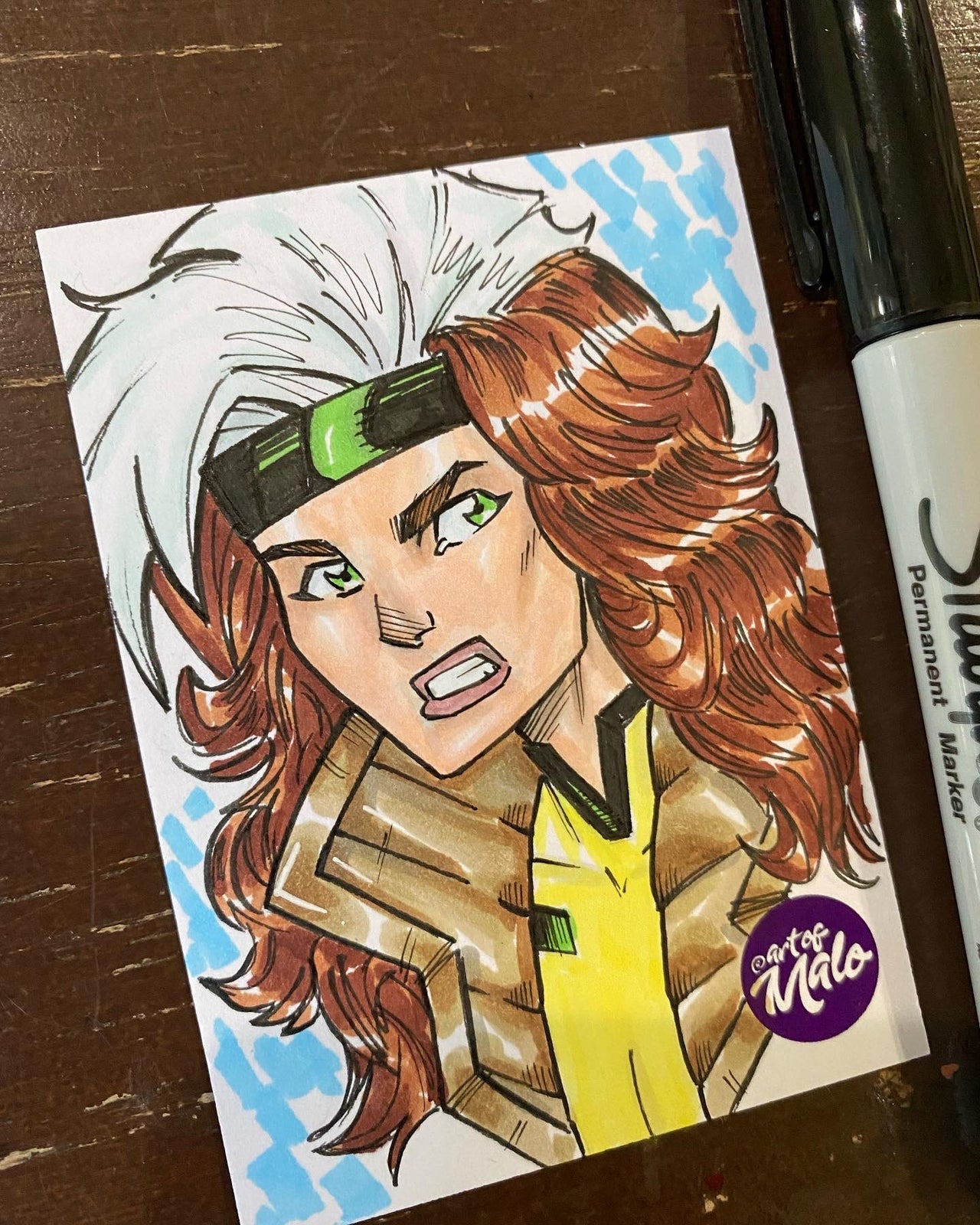 Rogue on 2.5 x 3.5 sketch card