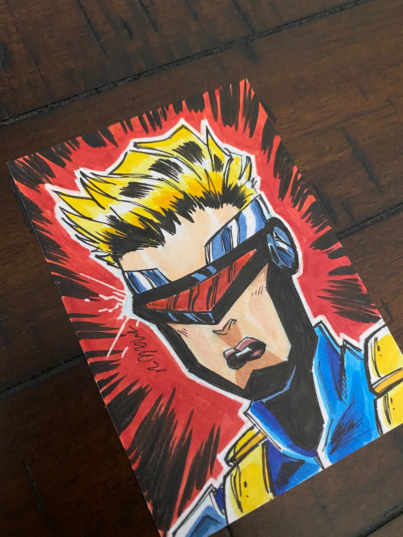 Cyclops Lass on 2.5 x 3.5 sketch card