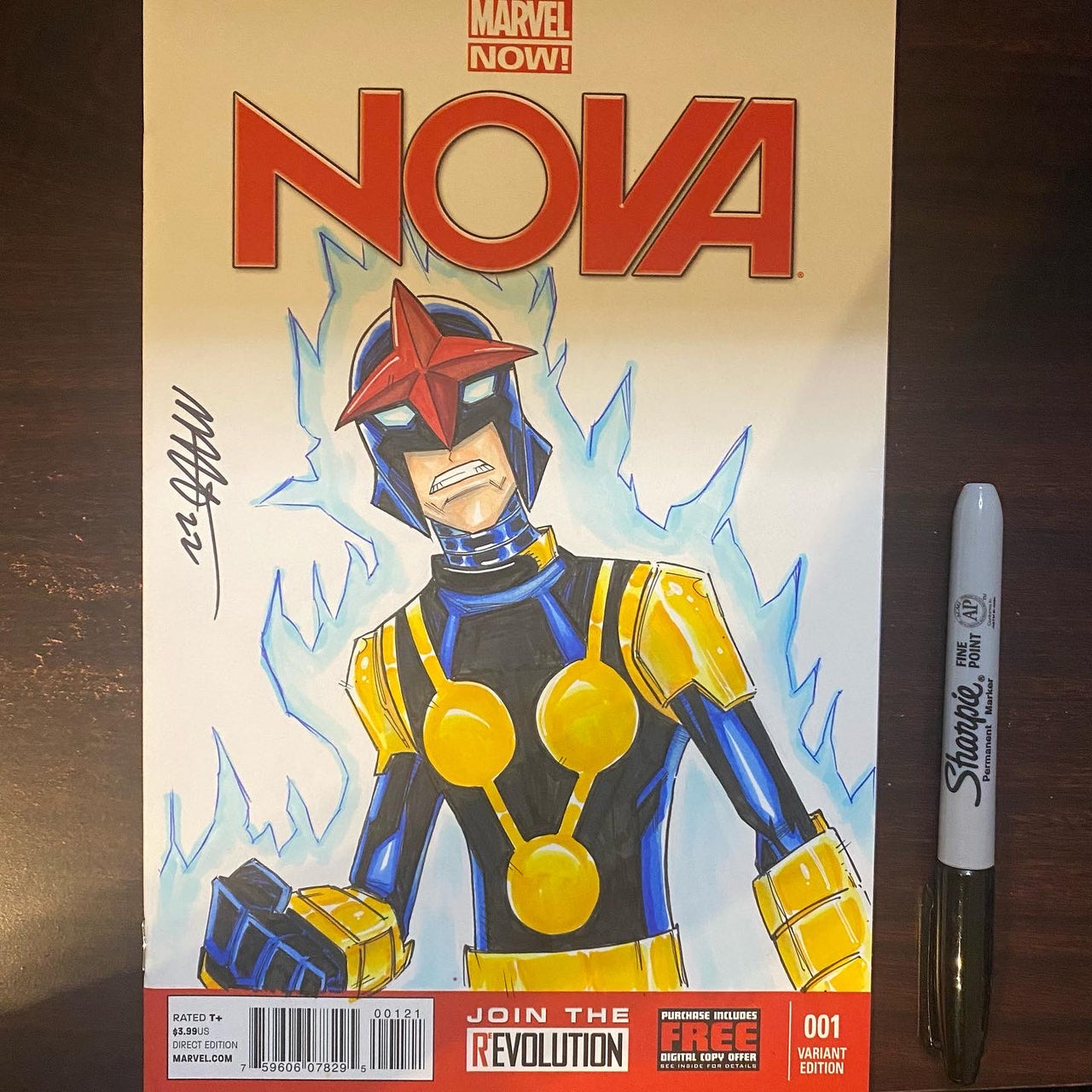 Nova on Nova 001 #1 Sketch Cover