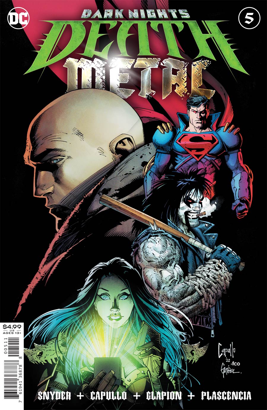 Dark Nights Death Metal #5 Cover A Regular Greg Capullo & Jonathan Glapion Foil Embossed Cover