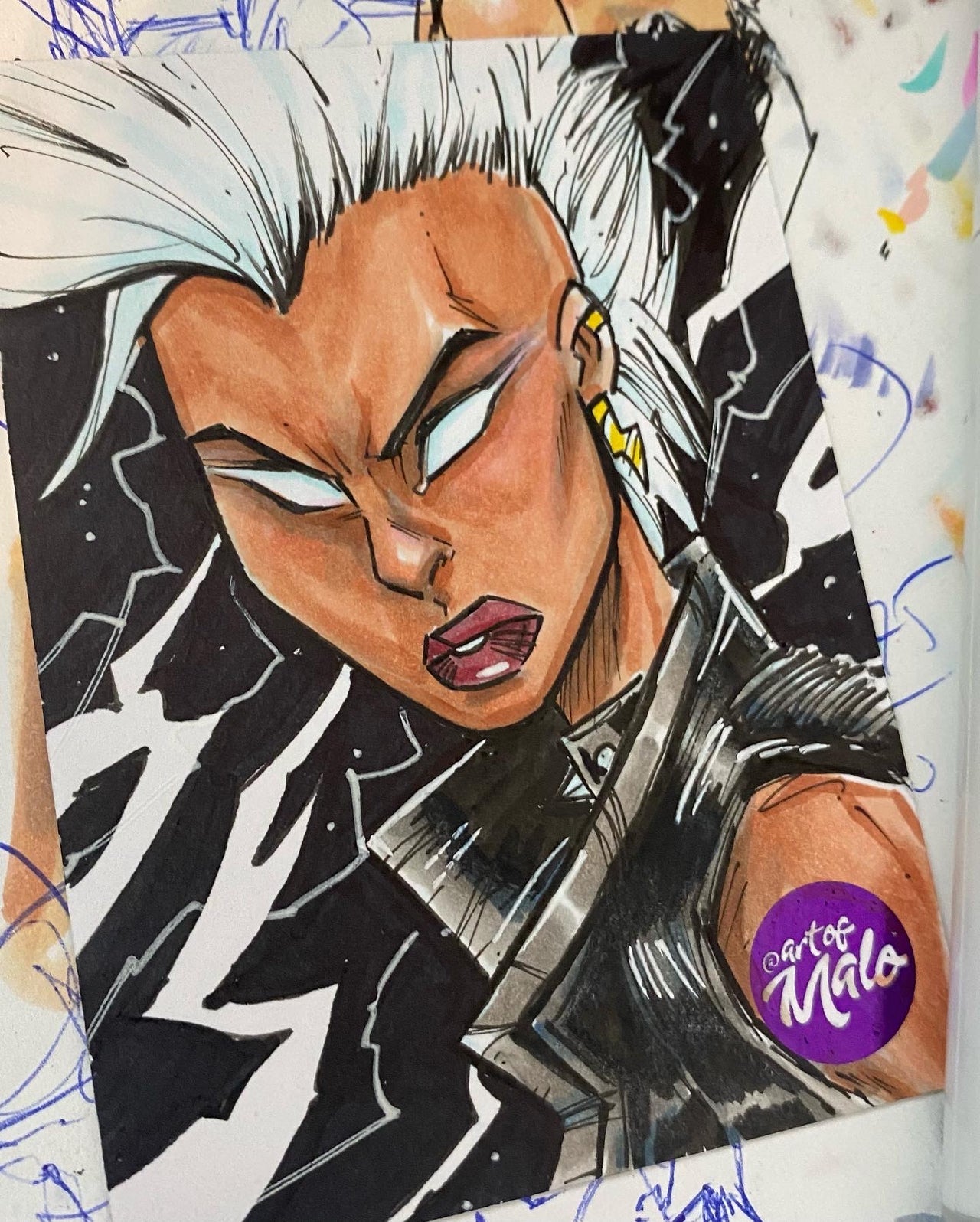 Storm on 2.5 x 3.5 sketch card