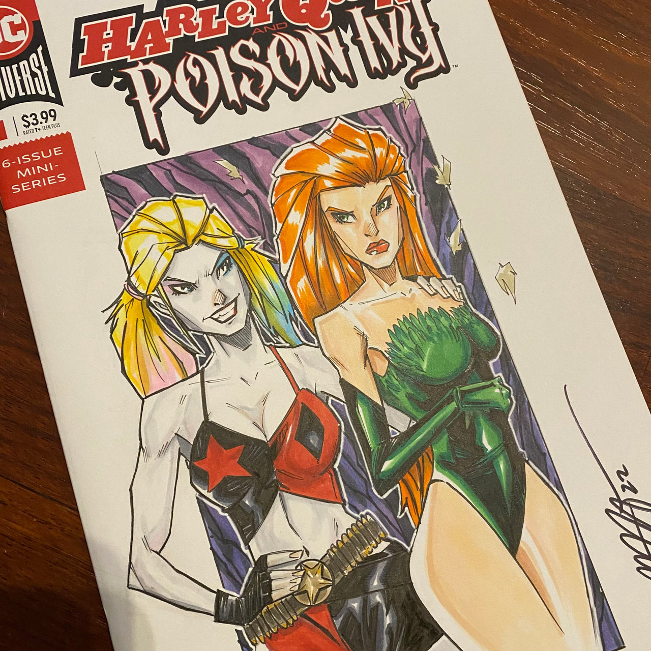 Harley Quinn & Poison Ivy Sketch Cover | DC Comics Art | Original Comic Book Art | ArtofMalo