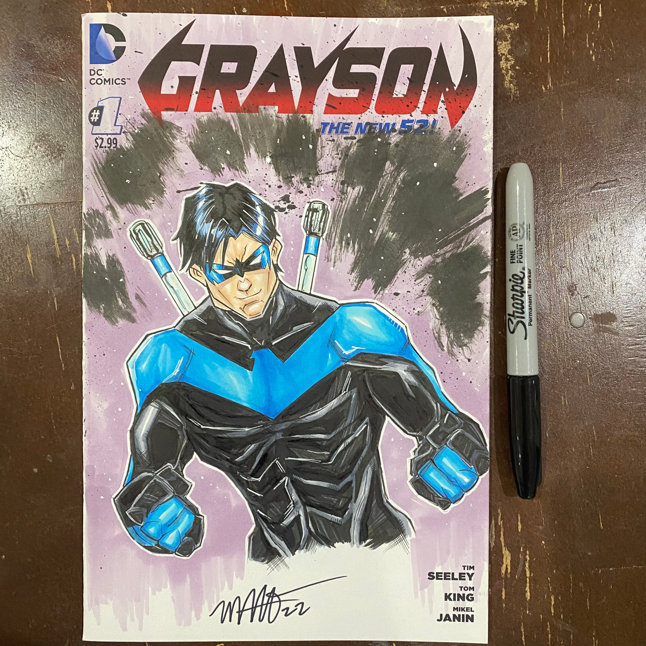 Nightwing on Grayson #1 Sketch Cover