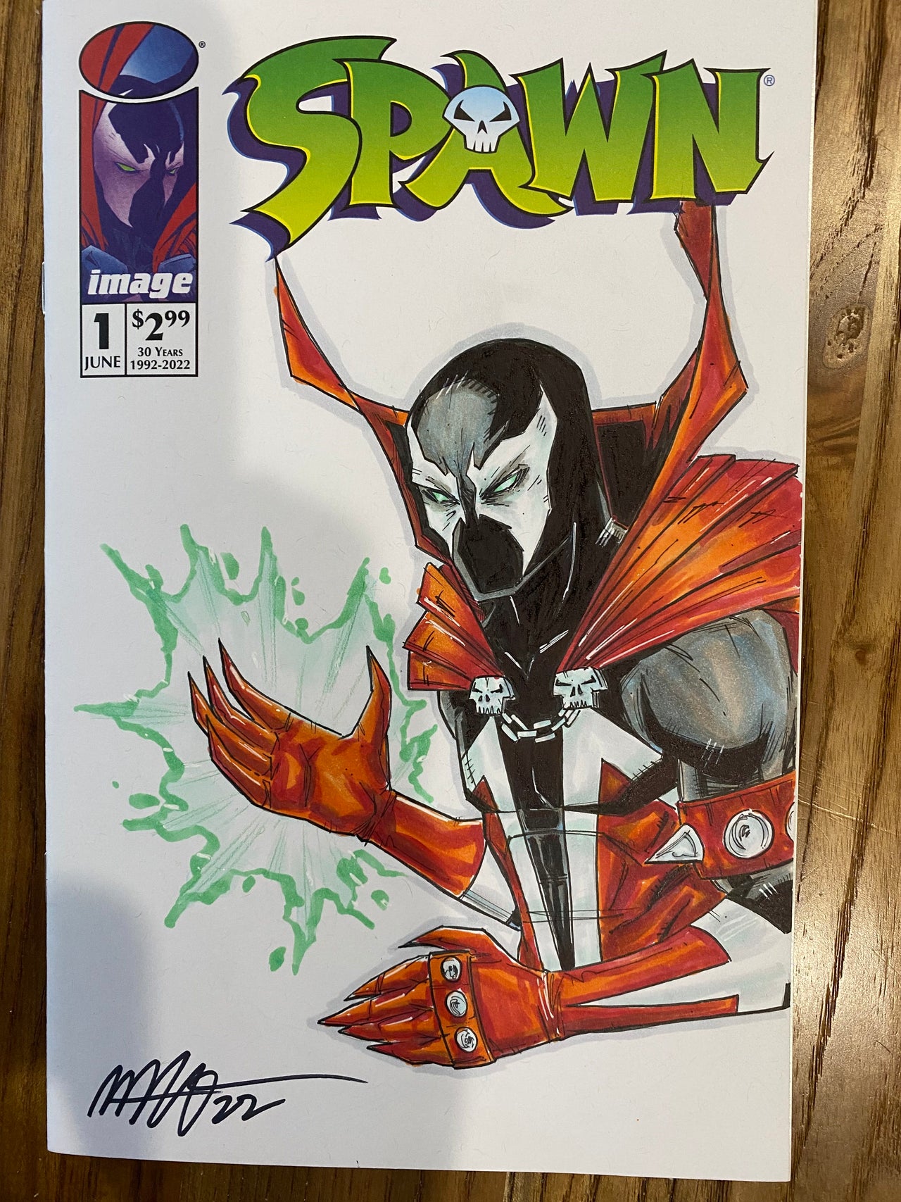 Spawn 1 Facsimile Sketch Cover | ArtofMalo