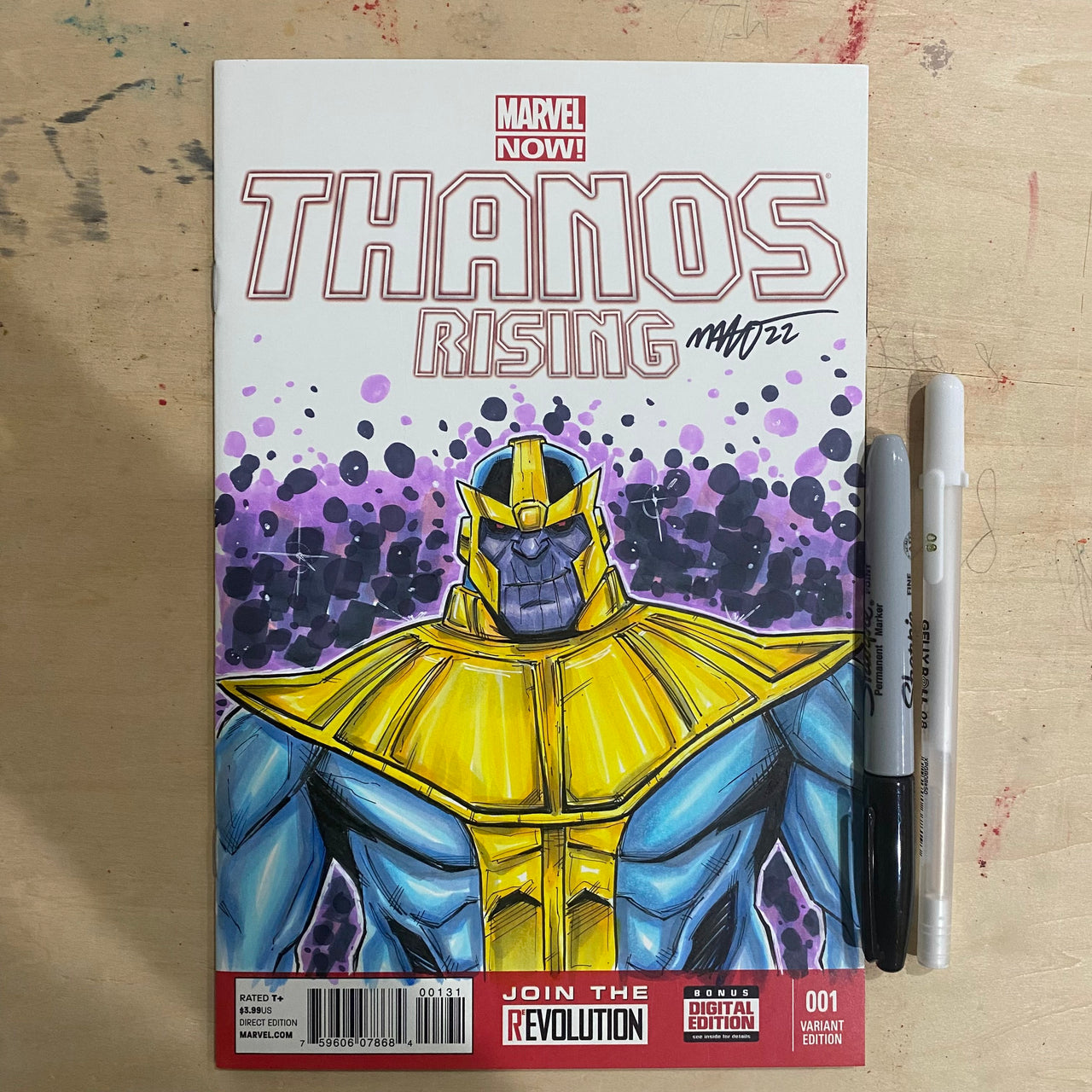 Thanos Original Sketch Cover on Thanos Rising #1 | ArtofMalo