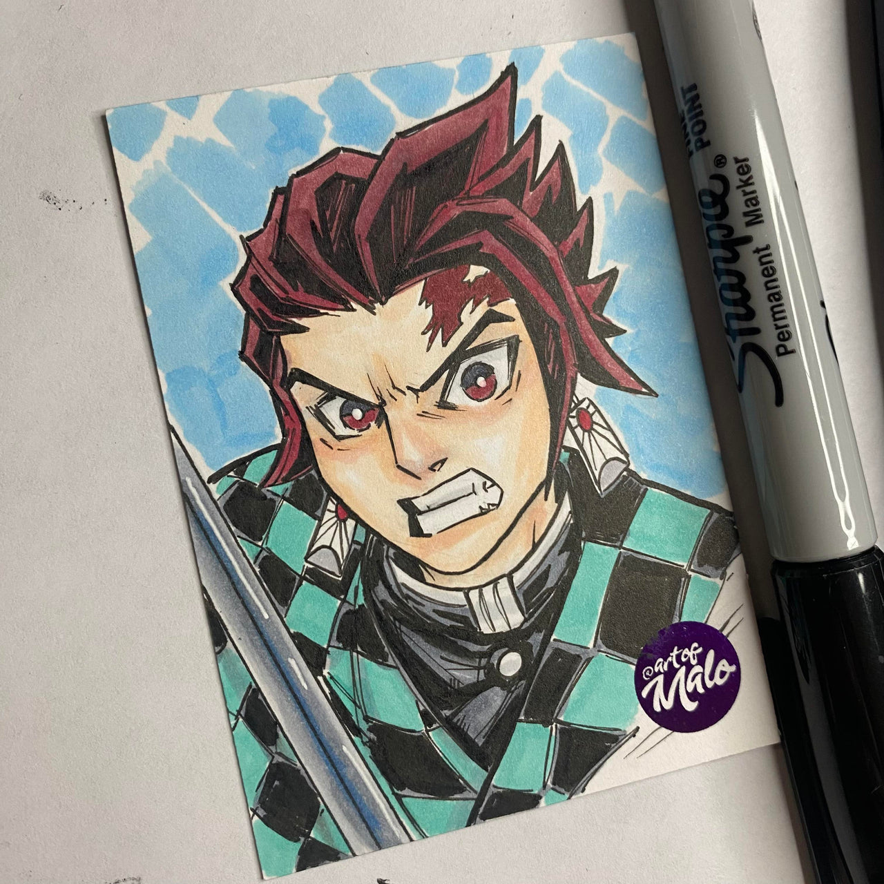 Tanjiro (Demon Slayer)  2.5 x 3.5 Sketch Card