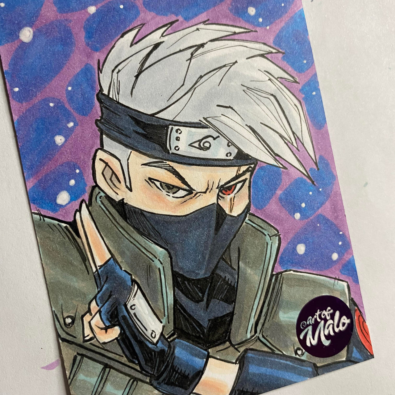 Kakashi Hatake (of Naruto) 2.5 x 3.5 Sketch Card