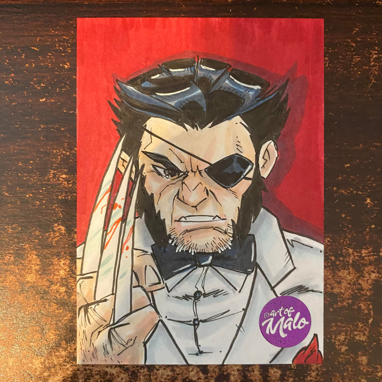 Patch / Wolverine 2.5 x 3.5 Sketch Card