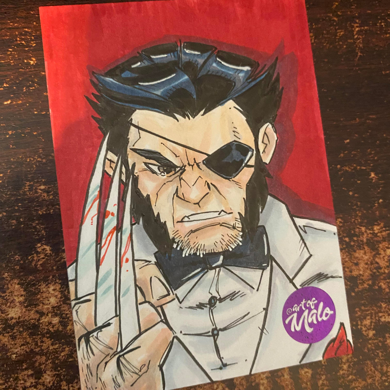 Patch / Wolverine 2.5 x 3.5 Sketch Card