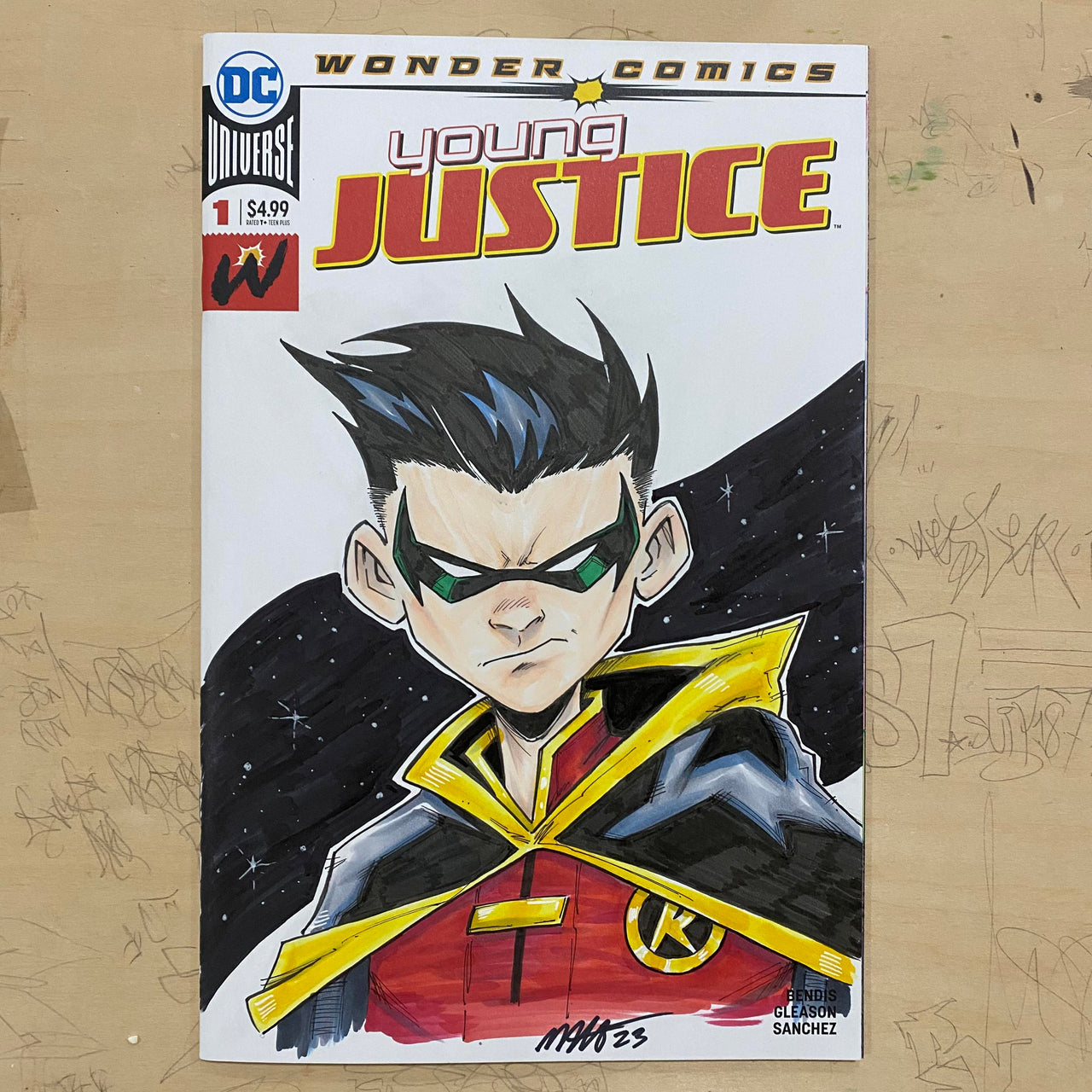 Damian Wayne Sketch on Young Justice #1