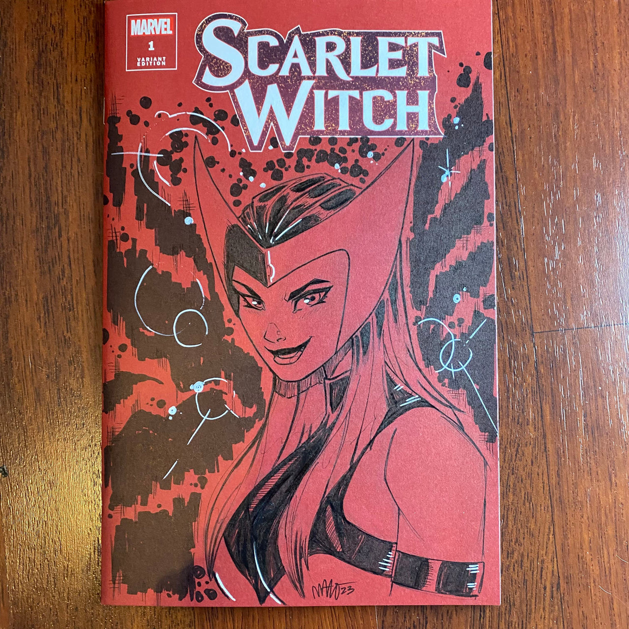 Scarlet Witch Sketch Cover on Scarlet Witch#1 | ArtofMalo | Original Artwork