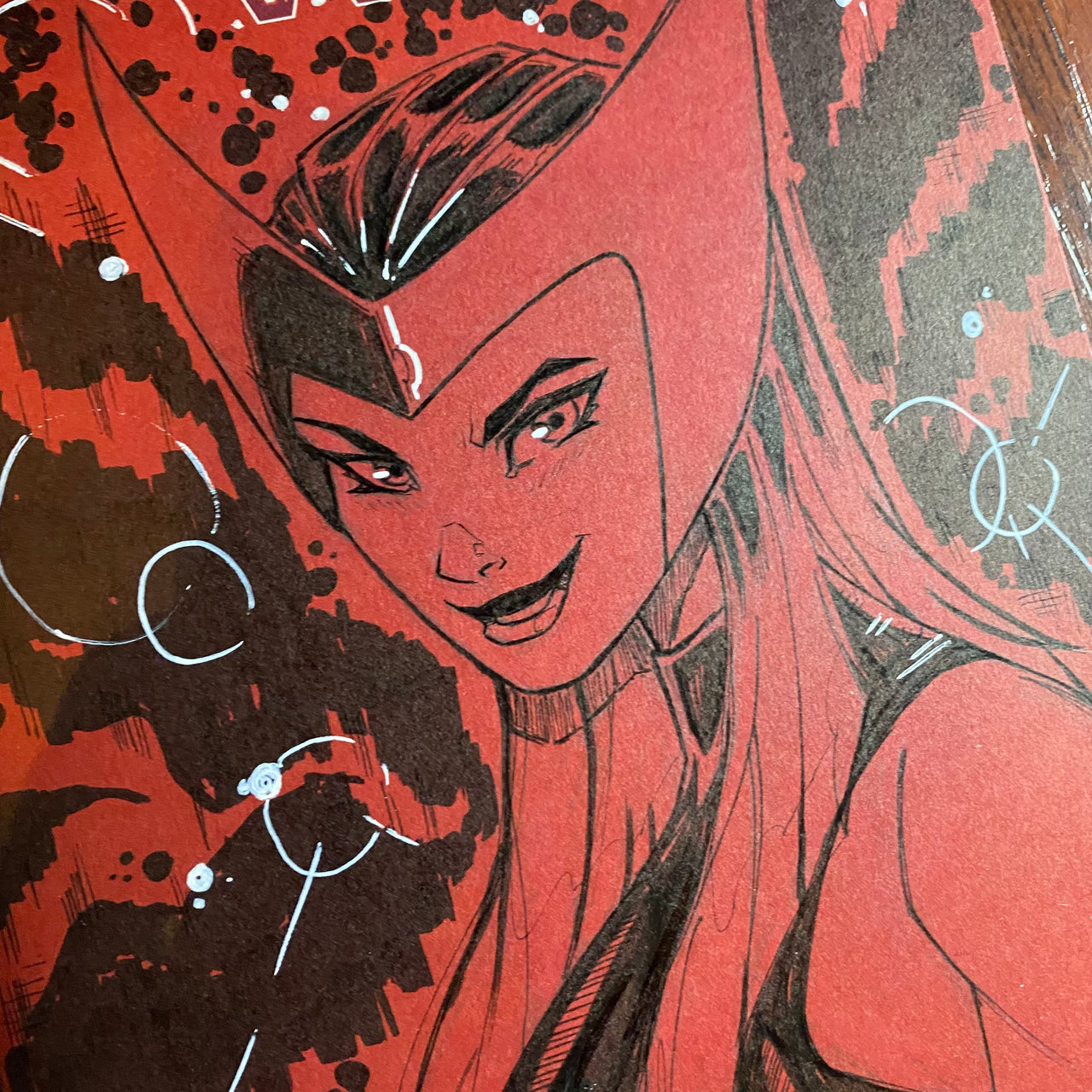 Scarlet Witch Sketch Cover on Scarlet Witch#1 | ArtofMalo | Original Artwork