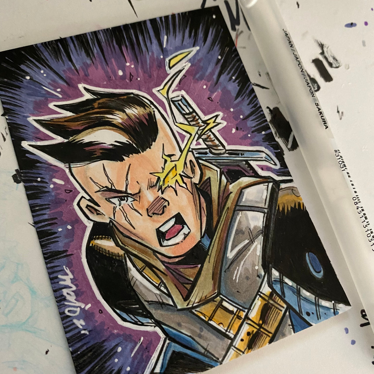 Young Cable on 2.5 x 3.5 sketch card