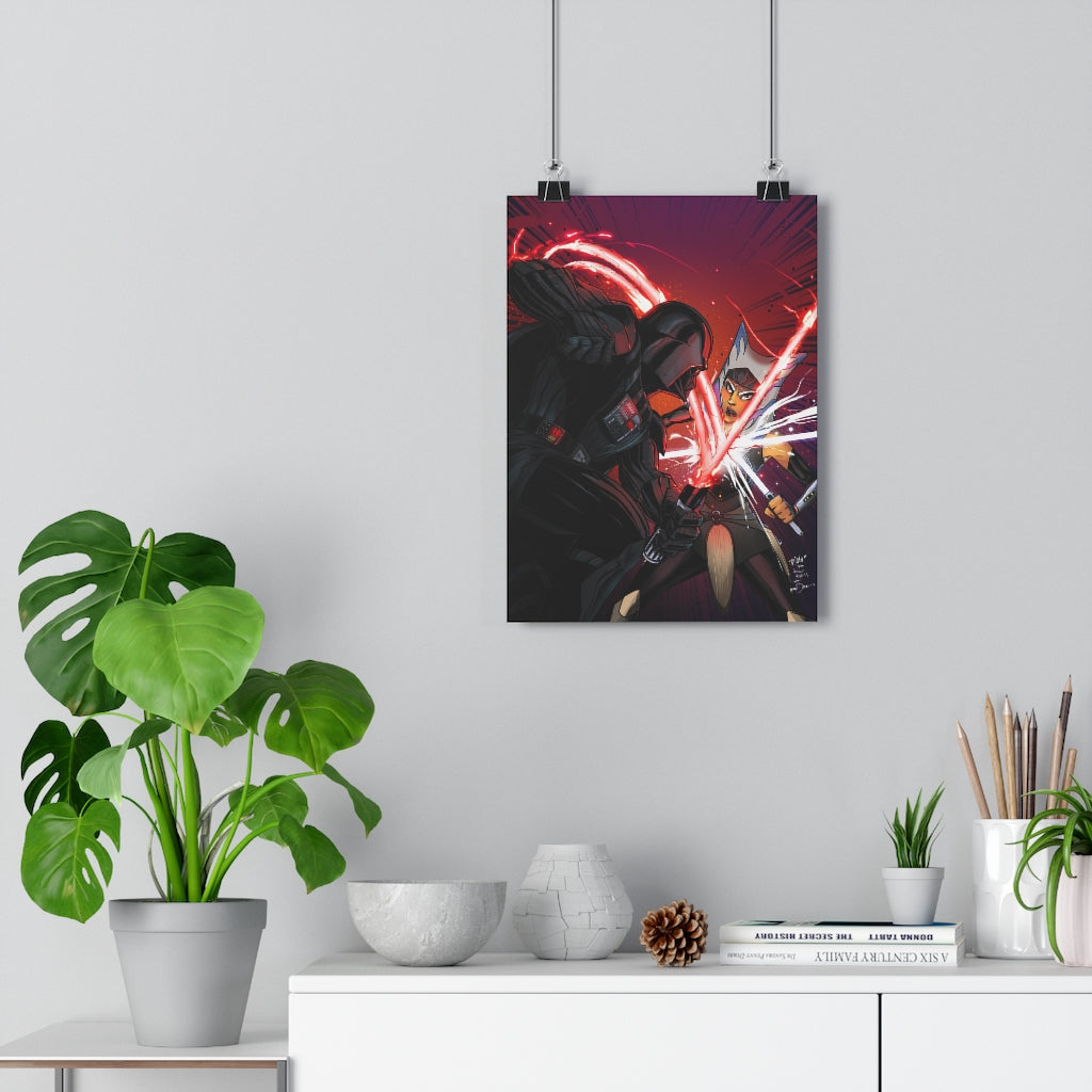 Darth Vader vs. Ahsoka Tano Poster Giclée Art Print  | Art of Malo | *Unsigned