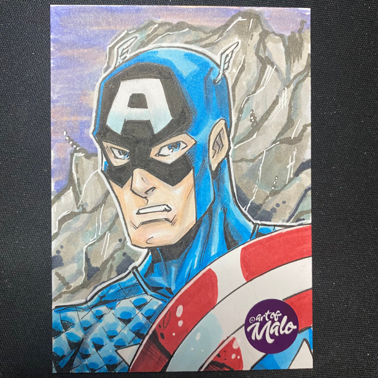 Captain America Sketch Card