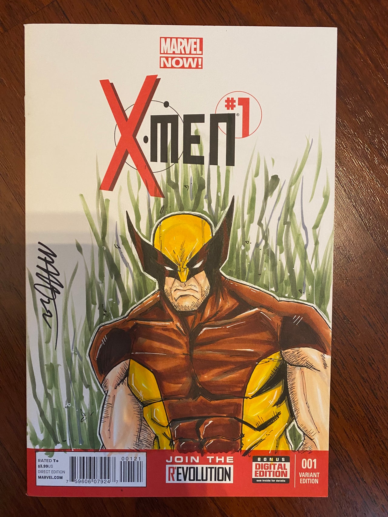 Wolverine on X-Men #1 Sketch Cover