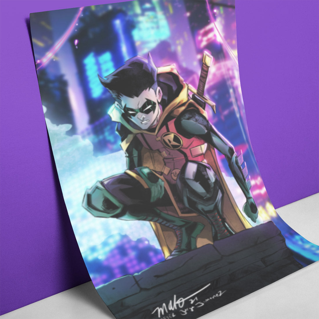 Damian Wayne Premium Matte poster | Original artwork by MALO | Unsigned